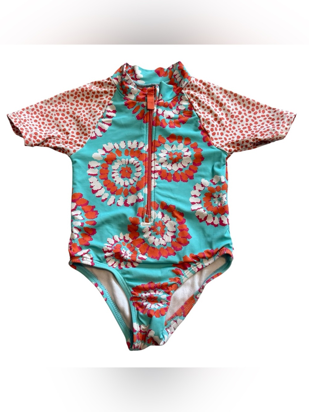 Hatley Baby Girl Rash Guard Swimsuit Size 2 Painted Mandala One Piece